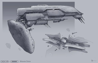 Футуристические локации на концепт-артах отменённой Evolve II