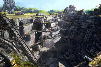 Футуристические локации на концепт-артах отменённой Evolve II