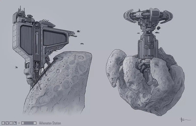 Футуристические локации на концепт-артах отменённой Evolve II